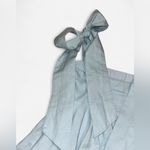 Light Blue Bow Strap Fit & Flare Mini Dress | Size S Photo 2