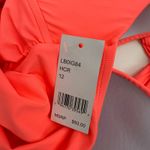 La Blanca  Tankini Top Size 12 NWT Island Goddess Hot Coral Halter Neon Swim Photo 3