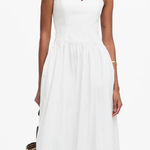 Madewell NEW Poplin Seamed Maxi Dress A Line Minimalist Cotton White US 0 Photo 0