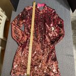 Maeve Anthropologie Long Sleeve Mock Neck Sequin Mini Dress Photo 10