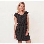 LC Lauren Conrad Dress Black Diamond Print Tie Back Elastic Waist Size M Boho Photo 8