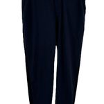 Athleta  Brooklyn Mid Rise Ankle Pants Tapered Pocket Rib Knit Trim Navy Blue 8P Photo 1