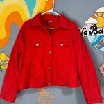 H&M Red Jean Jacket Photo 0