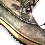 Sorel Tofino Tall Gray Waterproof Lace Up Distressed Faux Fur Snow Boots Sz 7.5 Photo 10