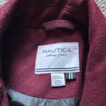 Nautica  Wool Blend Burgundy Button Front Peacoat SIZE XL Photo 2