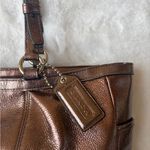 Coach  F17721 Metallic Pink Pewter Gallery Signature East West Leather SOHO Tote Photo 2