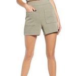 Leith Sage Olive Green Front Pocket High Waist Shorts Size XL New Photo 0
