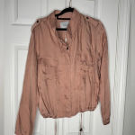 Rails Rowan Blush Pink Button Front Military Jacket NWOT Size Medium Photo 4