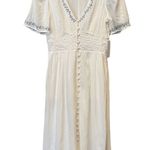 Reformation Kamryn Embroidered Smocked Waist Midi Dress (6) Photo 0