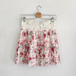 NEW Marchesa Rose Smocked Waist Floral Skirt Size Small Pink Photo 3