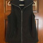 J Jill Sherpa ribbed trim vest small Black Photo 1
