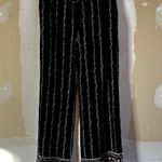 Three Dots  Printed Wide Leg Pants Floral Pull On High Waist Slash Pocket Black L Photo 6