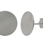 Lucky Brand Silver Flat Circle Stud Earrings Photo 0