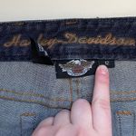 Harley Davidson Dark Wash Mid-rise Wide Leg Jeans Photo 10