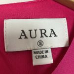 Aura  Tiered Maxi Dress Cut Out Long Sleeve Chiffon Hot Pink Size S Photo 6