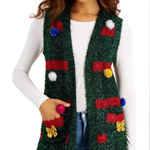 Ugly Christmas Sweater Tinsel Christmas Tree Vest Photo 0