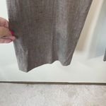 BCBG Maxazria Brown Linen Paperbag Pants Size 8 Wide Leg Academia Career Classic Photo 3