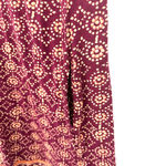 Lucky Brand  size Large short sleeve shirt top tunic keyhole back‎ purple white Photo 4