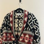 Vintage Flashback‎ Retro 80s 90s Southwestern Aztec Tapestry Cropped Jacket Black Size M Photo 4