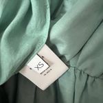 Kalita Green Aphrodite Cloud Tunic Mini Dress Cotton Silk Blend V Neckline XS Photo 9