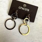 Chico's Chico’s gold tone Rudy circle drop earrings Photo 0