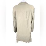 ZARA Khaki Green Shirt Dress With Knot Detail Size L Photo 2