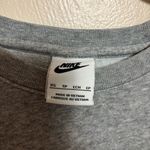 Nike  Women's Crewneck Sweatshirt Classic Swoosh‎ Gray Size XS Photo 2