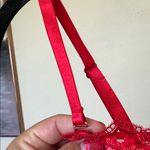 NWT SAVAGE x FENTY red lace lingerie corset boned‎ strapless bustier crop top Photo 1