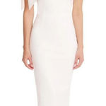 Dress the Population  Tiffany Midi Dress Women's Small White One-Shoulder NWOT Photo 0