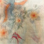 Marciano Nicole  Cream Sheer Floral and Bird Infinity Scarf Photo 3