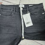 frame denim FRAME Le High Skinny Jeans Women's Size 32 Dark Grey Wash‎ Raw Hem Photo 9