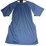 New York Yankees Shirt Womens Large Blue White Sports VNeck Athletic MLB Basebal Photo 1