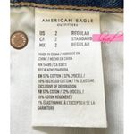 American Eagle AEO Stretch Super High-Waisted Ripped Ankle Straight Jeans Rise Waist Destroyed Photo 6