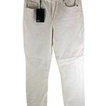 Paige Womens Amber Mid Rise Straight Ankle Jeans 25 Crisp White W/Broken Hem Photo 0