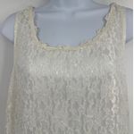 David's Bridal  90s Cottagecore Maxi Dress Sz 14P Fairy Lace Crinkle Boho Romantic Photo 3