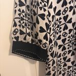 Burryco Midi Silk Dress Women's 14 RARE Unique Lightweight Black/White White Photo 6