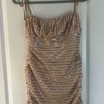 Angel Biba  Sequin Gold Dress Photo 0