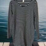 H&M Women’s Basic striped Bodycon Comfy Tshirt dress - size L Photo 4