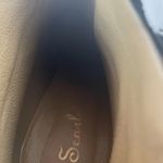 Scarlet Embroidered Heel Faux Suede Ankle Booties Stiletto Size 38 (US 7.5) Black Photo 12