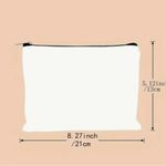 Whimsical Chic Cat Canvas Makeup Bag Spacious Pouch Black Photo 5