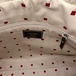 Kate Spade  Made in Italy Vintage Red Square Interior Canvas and Leather Shoulder Photo 10