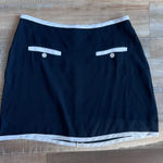 Reformation Marie Contrast Skirt Black White Size 8 Photo 0