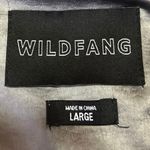 Wild Fang Gray Silver Silk Satin Short Sleeve Button Down Midi Shirt Dress Sz L Size L Photo 3