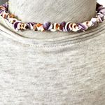 Dyed shell necklace Purple Photo 2