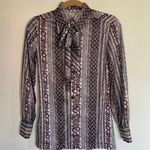 Vintage USA Ms. Doris California Button Down shirt with matching tie 70’s 80’s Multiple Size M Photo 0