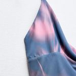 ZARA  dress maxi strappy cowl plunge neck floral bohemian  wedding party bodycon  Photo 11