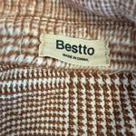 Women’s Brown oversized Plaid shirt Jacket Photo 6