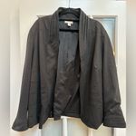 Coldwater Creek  Dark Grey Shaped Ponte Shawl Collar Zip Jacket Plus Size 22W NWT Photo 2