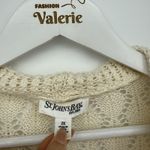 st. john's bay Cream Crochet Cardigan Open Sweater Size 2X Plus Coquette Photo 4
