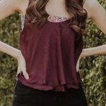 Free People Turn It On Camisole in Plum Vetiver Bloom Cropped Sequin Top Sz S Photo 0